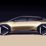 a concept car is shown in the dark